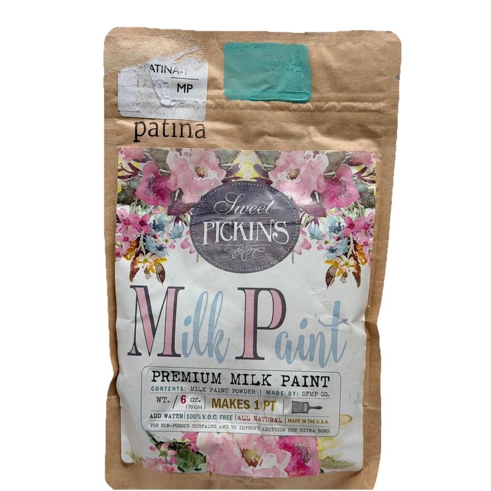NEW Sweet Pickins Milk Paint PATINA Green 6 Oz Makes 1 Pint when added to water